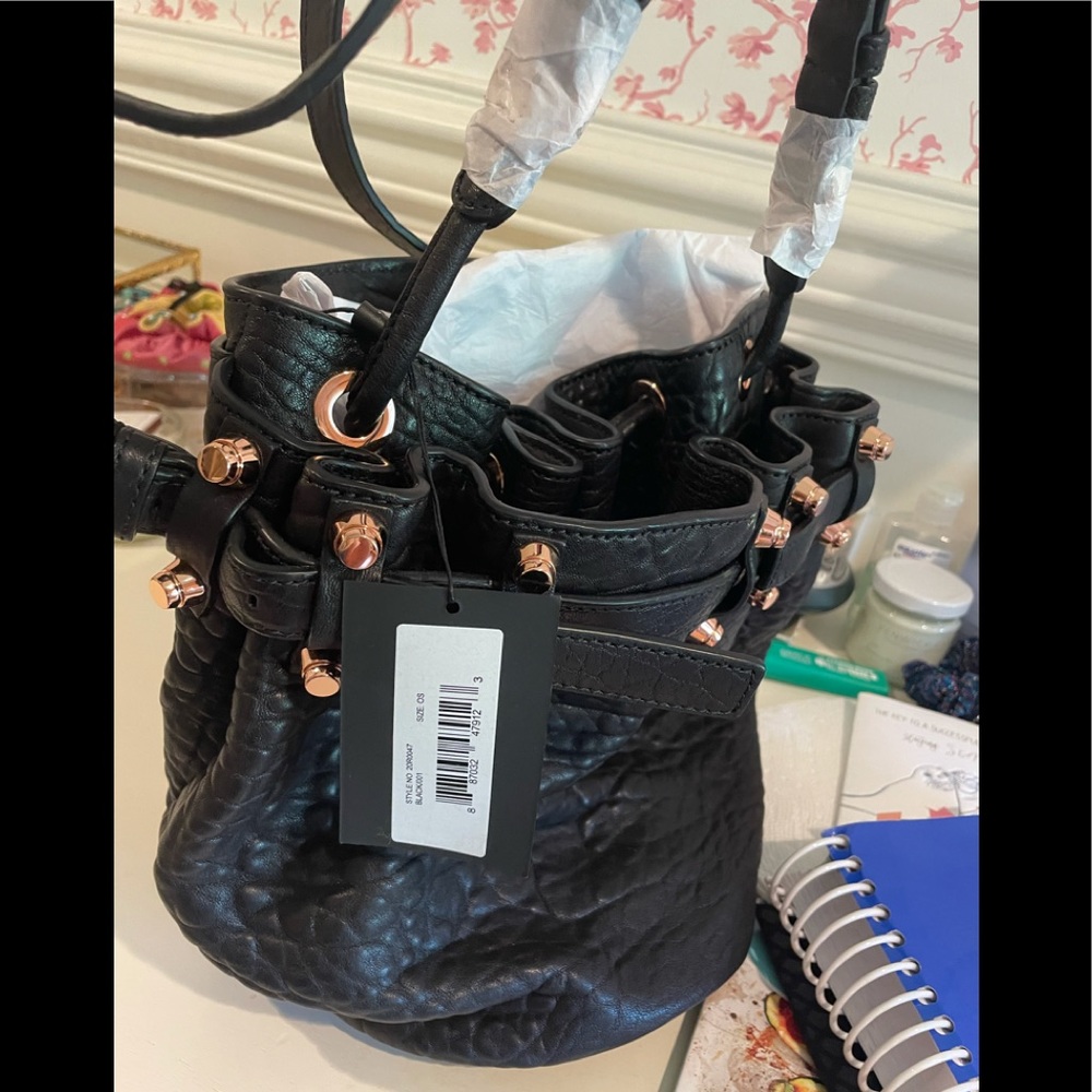 Brand new Alexander Wang bucket/crossbody bag with rose gold detailing